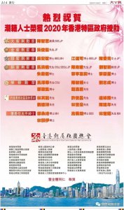 香港潮籍人士榮獲香港特區政府授勛