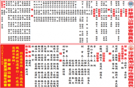 祝賀黃秋發先生連任菲律賓菲華潮汕聯鄉會第三十八屆會長