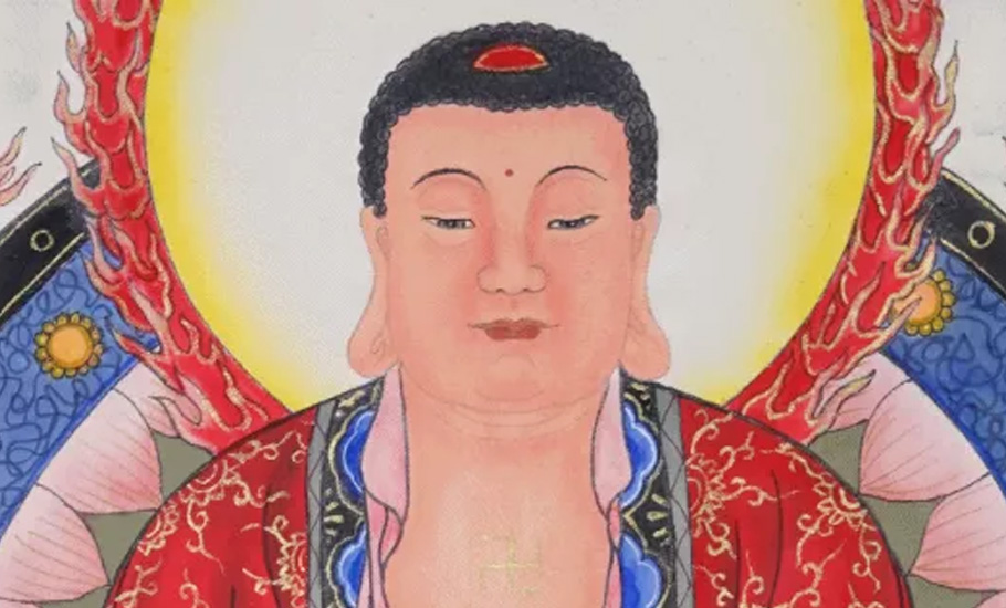 【視頻】龍湖寨內，以糖畫謀生的佛像畫者