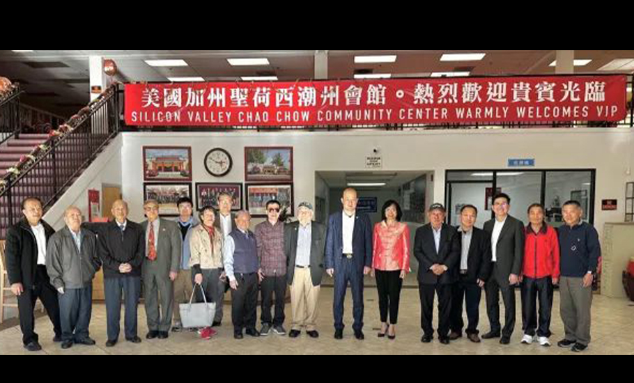 國際潮團總會執行副主席張乙坤應邀訪問美國聖荷西潮州會館